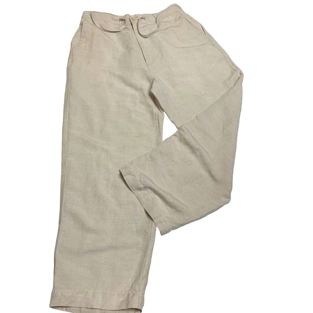 Havanera Co Linen Blend‎ Drawstring Lounge Pant